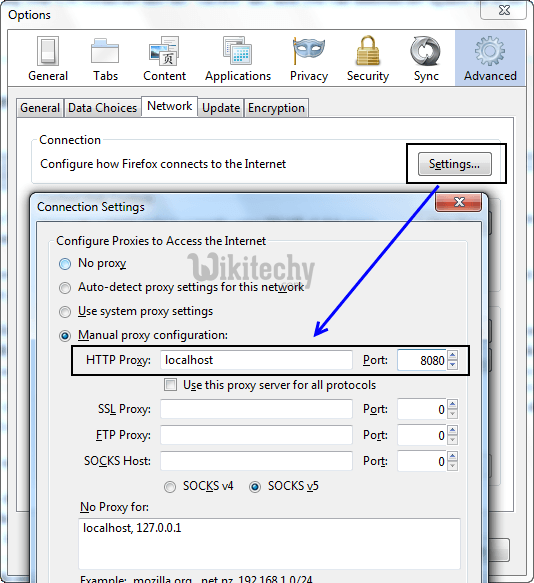  tools option in http proxy server